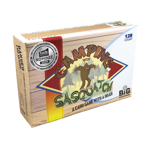 Camping with Sasquatch by Big Discoveries - A 128-Count Family Card Game with A Roar! | Fun Rummy Meets Slapjack Card Games for Kids, Teens, Adults, A