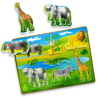 Wooden Puzzle - Safari Animals