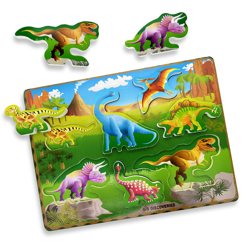 Wooden Puzzle - Jurassic Dinos