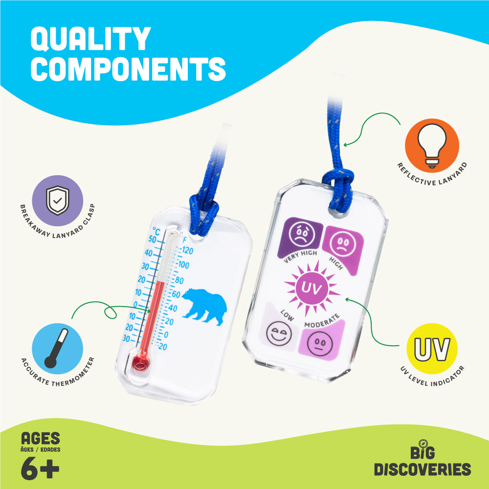 小物 Creek Angler's Device ZIP-O-GAGE Big Discoveries WildLife Zip-o-gage - Fun Animal Thermometers for Kids